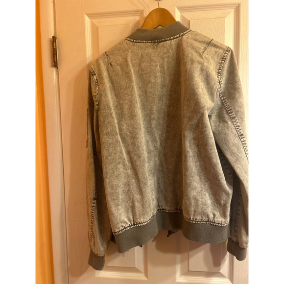 Women’s Levi Strauss & Co. Bomber Jacket Size L Gray - Picture 5 of 5